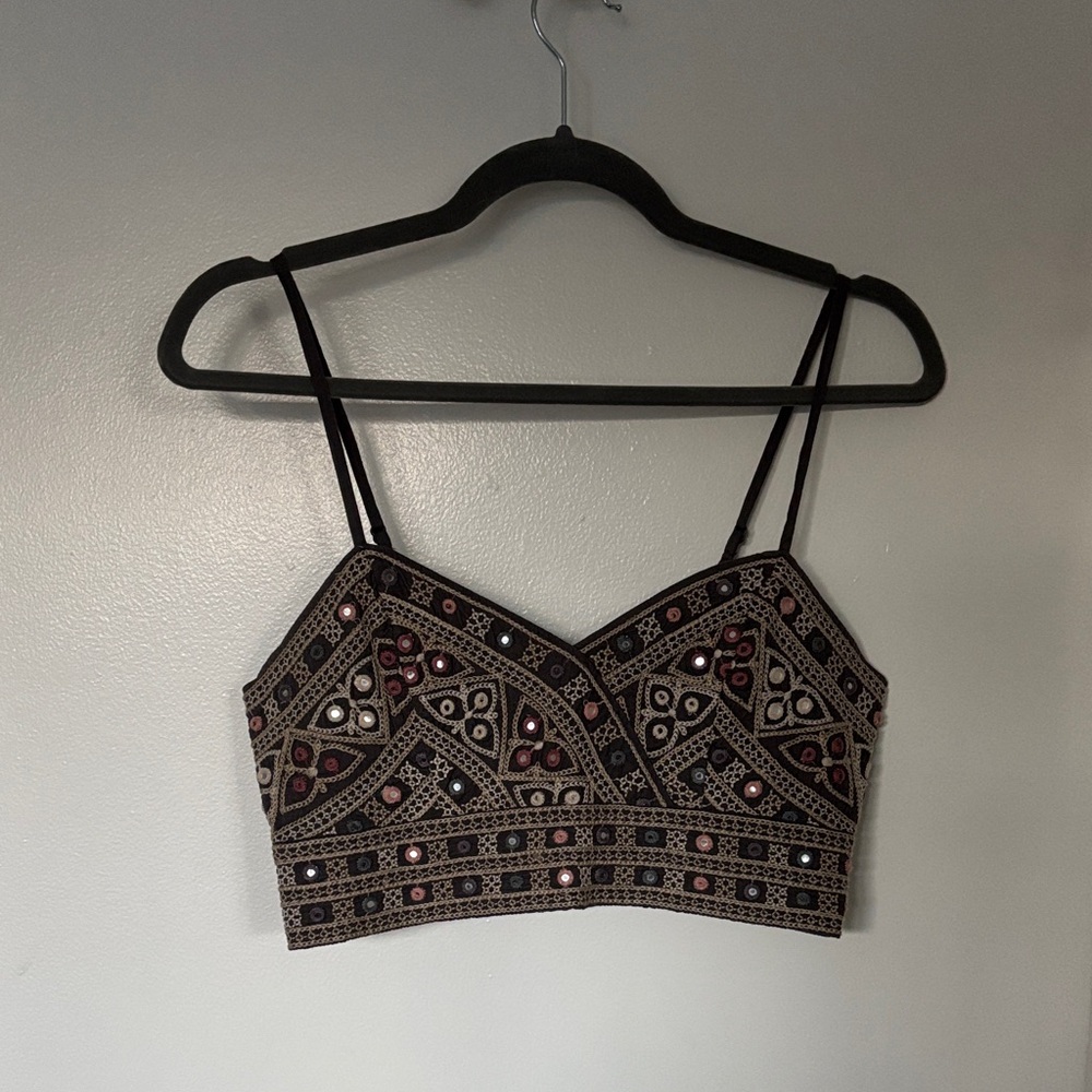 American Eagle Outfitters Cropped Embellished Camisole